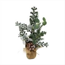 Arranjo de mesa Rustico Folhagens Pinhas 38cm Arranjo de mesa Rustico Folhagens Pinhas 38cm