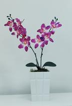 Arranjo de Mini Orquídea Lilás No Vaso Cris
