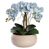 Arranjo De Orquídea 4 Hastes Flor Artificial Centro de Mesa Decorativo