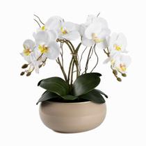Arranjo De Orquídea 4 Hastes Flor Artificial Centro de Mesa Decorativo