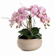 Arranjo De Orquídea 4 Hastes Flor Artificial Centro de Mesa Decorativo