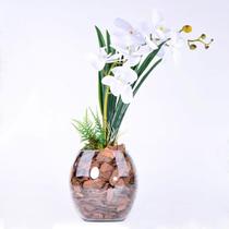 Arranjo de Orquídea Artificial Branca Brisa da Noite - Vila das Flores