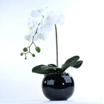 Arranjo de Orquidea Artificial Branca Gala - Vila das Flores