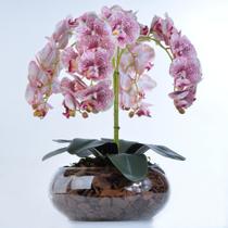 Arranjo de Orquídea Artificial com Pintas Vinho Manu - Vila das Flores