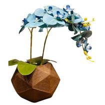 Arranjo de Orquidea Decoração Sala com Vaso Esfera Tamanho M