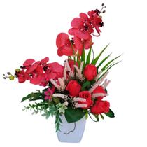 Arranjo De Orquídeas Artificiais Centro De Mesa Decoração