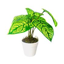 Arranjo de Planta Artificial em Vaso de Plástico Arranjo de Planta Artificial em Vaso de Plástico