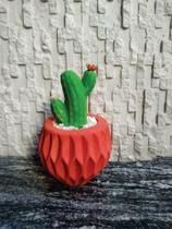 Arranjo Decorativo Vaso Mosaico c/ Cactus VM
