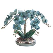 Arranjo E Vaso Centro de Mesa 4 Orquídeas Artificiais Azul Arranjo E Vaso Centro de Mesa 4 Orquídeas Artificiais Azul
