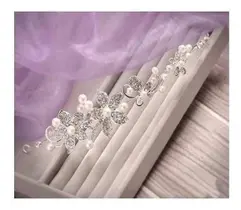 Arranjo Enfeite Cabelo Noiva Dama Prata Strass Perola Lindo Arranjo Enfeite Cabelo Noiva Dama Prata Strass Perola Lindo