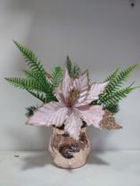 Arranjo floral artificial rosa gold