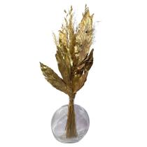 Arranjo Floral Dourado Desidratado Decoração Presente Arranjo Floral Dourado Desidratado Decoração Presente