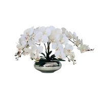 Arranjo Flores 6 Orquídeas Artificial 3D Real E Vaso - Iva - La Caza Store