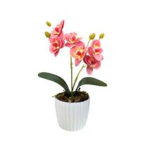 Arranjo Flores Artificiais Mini Orquídeas Sustentável Cores Diversas Decoração Escritório Casa