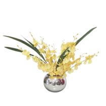 Arranjo flores de orquídeas clássico Vaso Prata luxo - La Caza Store