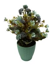 Arranjo Flores do Campo Artificial Azul Esverdeado Tiffani Arranjo Flores do Campo Artificial Azul Esverdeado Tiffani