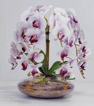 Arranjo Flores Orquídeas Artificial Toque Real Vaso Grande - La Caza Store