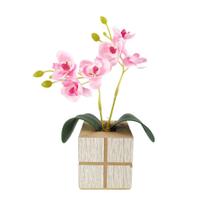 Arranjo Mini Orquídea em Vasinho Quadrado Cachepot