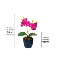 Arranjo Mini Orquídeas Diversas Cores Artificial Flores Decoração Casa Escritório Hall Vaso Moderno