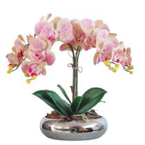 Arranjo No Vaso Cascata de 4 Flores Orquídeas De Mesa