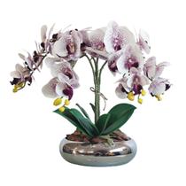 Arranjo No Vaso Cascata de 4 Flores Orquídeas Roxa Real