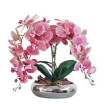 Arranjo No Vaso Prata Cascata de 4 Flores Orquídeas Flor Arranjo No Vaso Prata Cascata de 4 Flores Orquídeas Flor