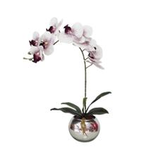 Arranjo No Vaso Prata Flores Artificial Orquideas Realista Arranjo No Vaso Prata Flores Artificial Orquideas Realista