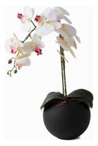 Arranjo Orquídea Artificial Silicone 3D Super Realista com Vaso - Floralis