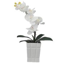 Arranjo Orquídea Branca Permanente - Vaso 20x50cm