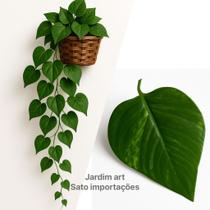 Arranjo Pendente 3 Cordões Hera/Jiboia no Vaso Decor