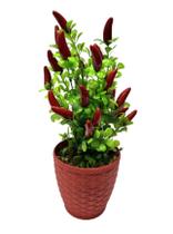 Arranjo Pimenta Artificial Pimenteira Vermelha