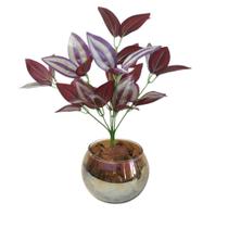 Arranjo Planta Artificial Tradescantia Zebrina Lambari Roxo