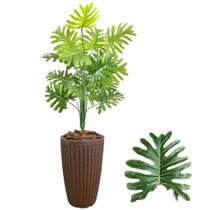 Arranjo Planta Bananinha Artificial Completo Vaso Cone