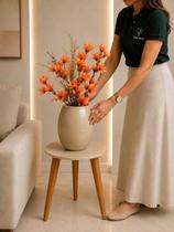 Arranjo pronto em vaso Decoração Sala Recepçao Vaso Flores Magnolias Artificial