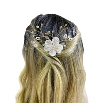 Arranjo Tiara Barato Grinalda Noiva Debutante Flor Coque A14