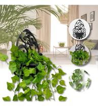 Arranjo Trepadeira Artificial Vaso Para Parede Decorativo Com Planta