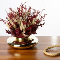 Arranjo + Vaso de Flores Secas Mix Decoração Enfeite
