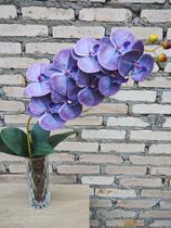 Arranjo Vaso Flores Orquidea Artificial Lilás