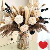 Arranjos de flores artificiais RyddeligHome Pampas Grass 100 unidades Arranjos de flores artificiais RyddeligHome Pampas Grass 100 unidades