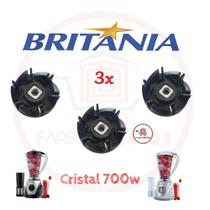 Arraste do Copo 3 Peças Liquidificador Britania Cristal 700w