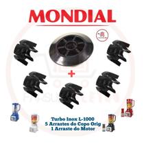Arraste do Motor + 5 Peças de Arrastador do Copo Liquidificador Mondial Turbo L-1000 Arraste do Motor + 5 Peças de Arrastador do Copo Liquidificador Mondial Turbo L-1000