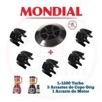 Arraste do Motor + 5 Peças de Arraste do Copo Liquidificador Mondial L-1200 Turbo Inox