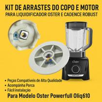 Arraste do Motor e Arraste do Copo Liquidificador Oster Oliq610 Oliq615 e Cadence Robust (CJ Cinza)