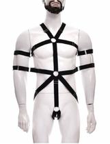 Arreio body harness figurino masculino corpo inteiro ligas elastico - Almah Fashion