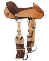 Arreio Cutuco de Cabeça Paulista Assento Espuma Inox + Arreamento Completo Arreio Cutuco de Cabeça Paulista Assento Espuma Inox + Arreamento Completo