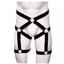Arreio Harness Cinta Liga Masculino Jockstrap Cinto de Pernas Elástico Regulável - Almah Fashion
