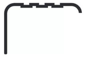 Arremate Piso Em Alumínio Para Porta De Correr, E Escada 1Metro