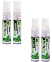 ARROMATIZANTE BUCAL MENTA BIO HALITZ SPRAY 18ml NATUFLORES Kit 4un