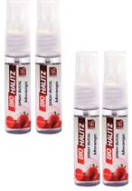 ARROMATIZANTE BUCAL MORANGO BIO HALITZ SPRAY 18ml NATUFLORES Kit 4un