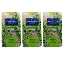 Arroz Agulhinha Integral Orgânico Volkmann 1kg Vácuo Kit 3un
